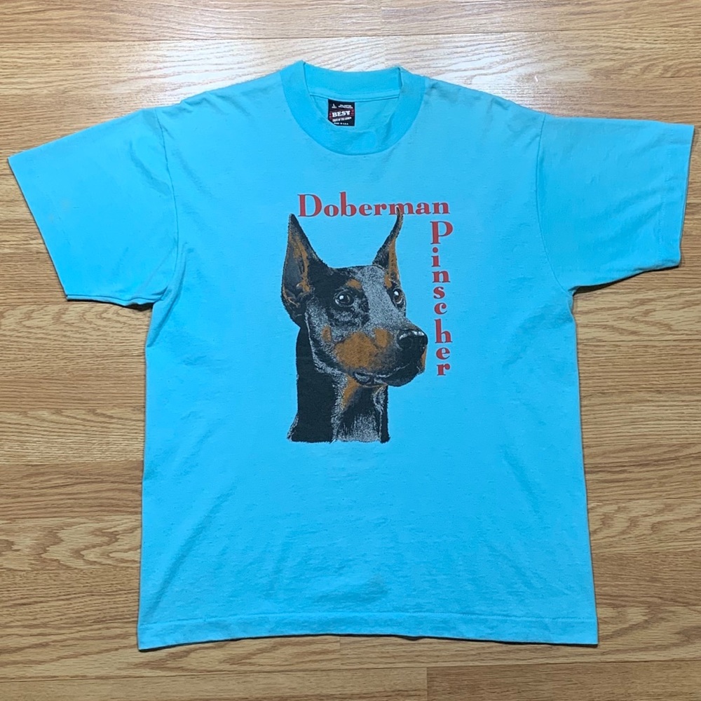 Vintage Doberman Single Stitch T Shirt